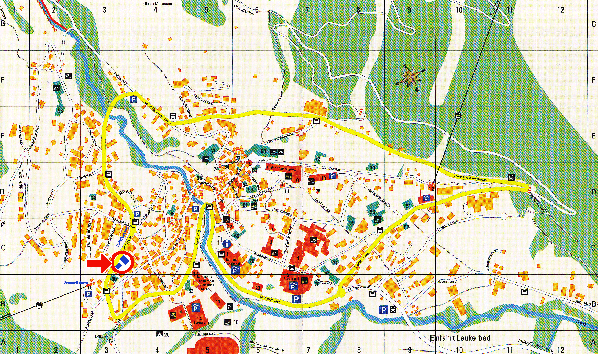 Ortsplan Leukerbad, Gstein und Eldorado